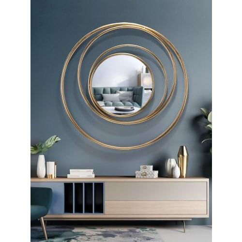 European Luxury Wrought Iron Sunglasses Wall Murals Home Livingroom Mirror Wall Hanging Craft Hotel Club Wall Sticker Decoration