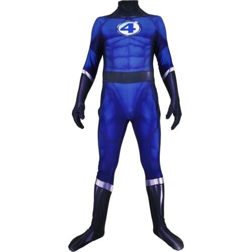 Fantastic Four Suit Cosplay Costume Zentai Bodysuit Suit Superhero Halloween Jumpsuits