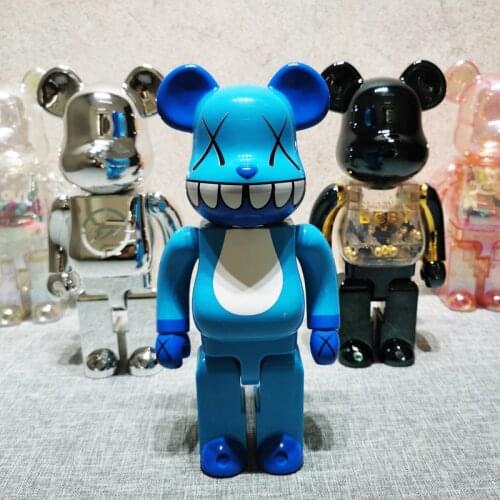 Hot Sale 11inch Blue Tooth Bear@Bricklys Blocks Shop Decoration Kaw PVC Action Model Figures Children Gifts Collectible Toys