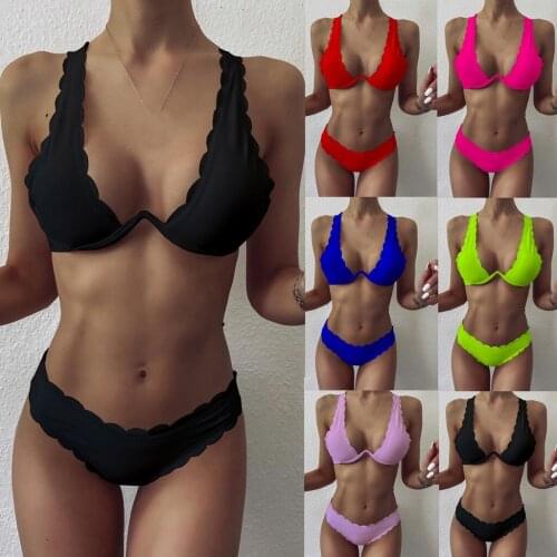 #H40 Sexy Bikini Push Up Unpadded Brazilian Bikini Set Women Bandage Bikini Set Swimsuit Swimwear Bathing Suit Biquini Swimming