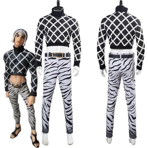 JoJo‘s Bizarre Adventure Guido Mista Cosplay Costume Halloween Carnival Suit Outfits