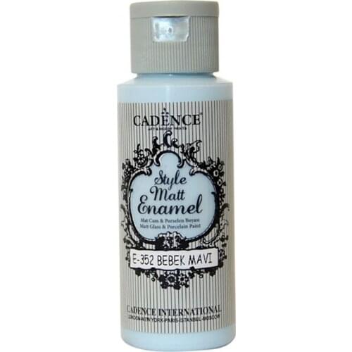 Cadence Style Mat Enamel Glass Paint 352-Bebek Blue 59ml (Porcelain