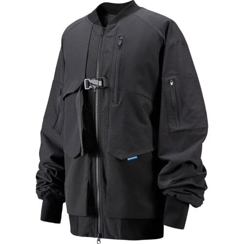 Mens Jacket Trends Quick Release MA1 Jacket with Fidlock Magnetic Buckle Techwear Streetwear