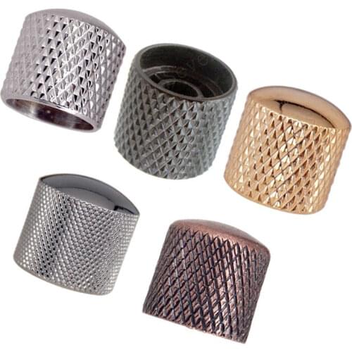 2Pcs of Pack 3Colors Dome Metal Electric Bass Guitar Knobs Volume Tone Buttons Guitar accessories Parts Musical instrument