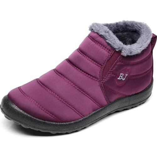 2020 new Winter womens boots high to help warm and velvet snow boots waterproof lightweight couple models winter boots