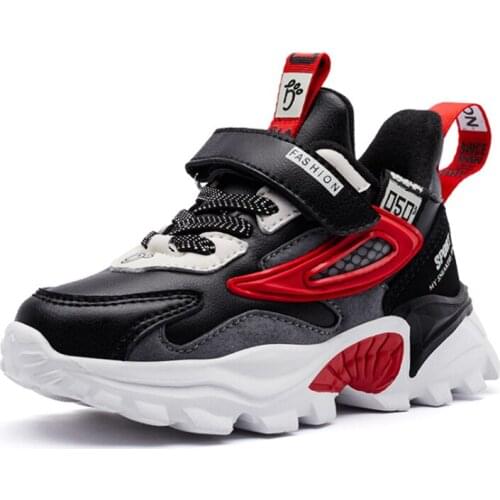 New Children Spring and Autumn Sneakers 2021 Boys Leather Waterproof Casual Shoes Children Soft Microfiber Running Shoes