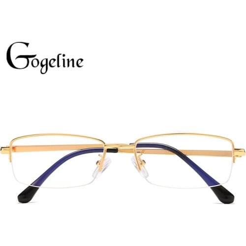2019 Anti Blue Light Eyeglasses Half Frame Computer Glasses Anti Blue Ray Glasses Optical Eye Spectacle UV Metal Frame Eyewear