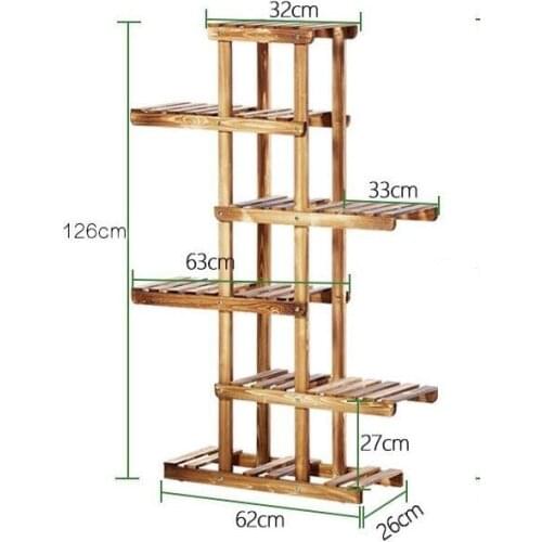 Five layer Flower stand Garden Storage Cabinet Flower Rack Balcony Potted plant Shelf