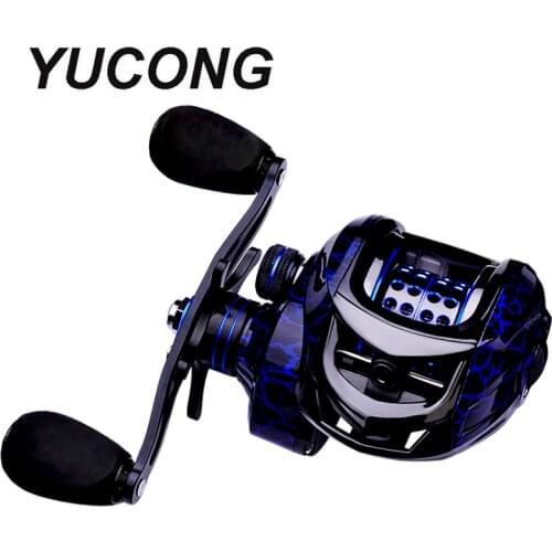 YUCONG Baitcasting Fishing Reel 10kg Drag Fishing Coil Casting Reel Magnetic Brake System 7.2:1High Speed Fishing Wheel Pesca
