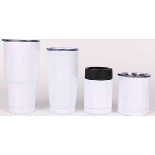 25pcs/lot Water Mug Thermos Tumbler Coffee Cup 10oz 20oz 30oz 304 stainless steel 2-wall glass insulated vacuum plain lid