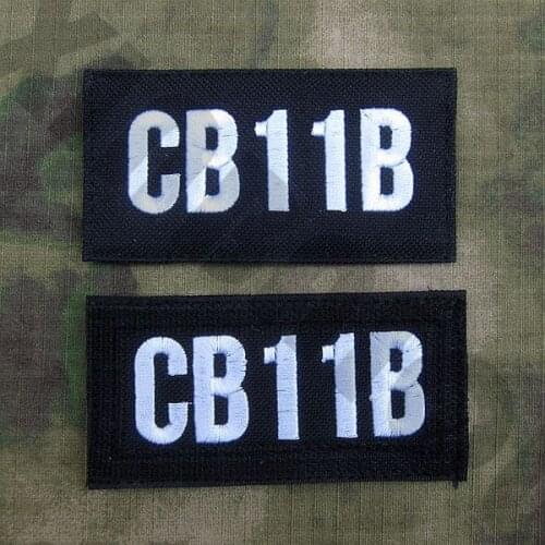 Embroidery Patch Black nylon cloth CALL SIGN Customize