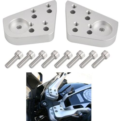 1 Set Silver CNC Handlebar Riser Motorcycle Accessory Mounting Extension Kits fits BMW R1200RT 2005-2013 R1100R 1995-2000