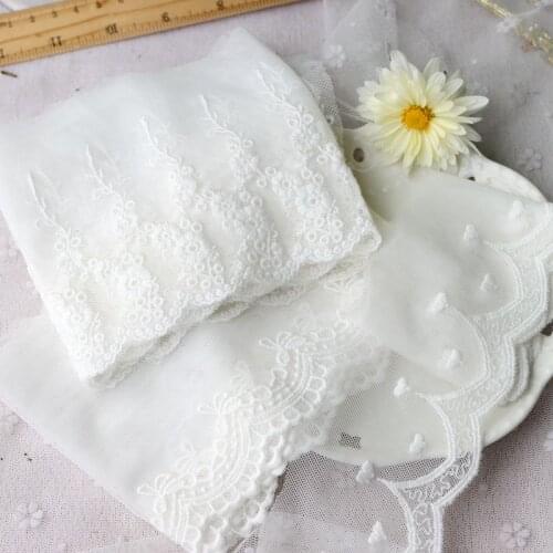 19yards Cotton embroidery sewing ribbon diy craft supply wedding Accessories african lace guipure lace fabric trim wholesale 108