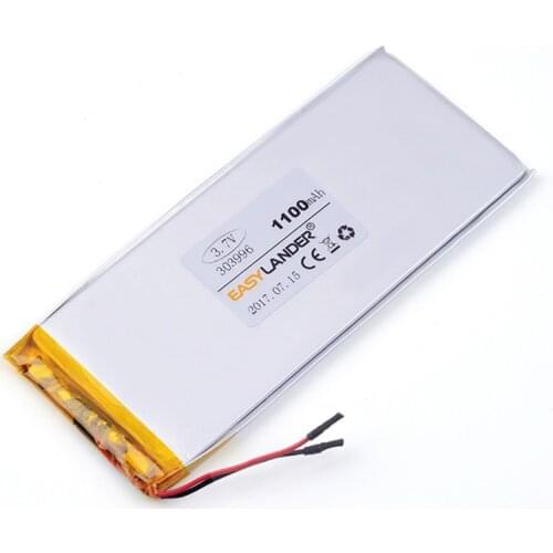 3.7v lithium ion rechargeable battery 303996 1100mAh rechargeable battery free shipping