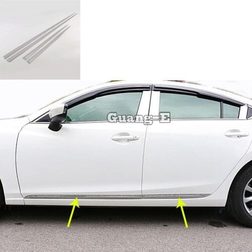 Car Detector Stainless Steel Side Door Body Trim Sticks Strips Molding Bumper Part 4pcs For Mazda6 Mazda 6 Atenza 2017 2018 2019