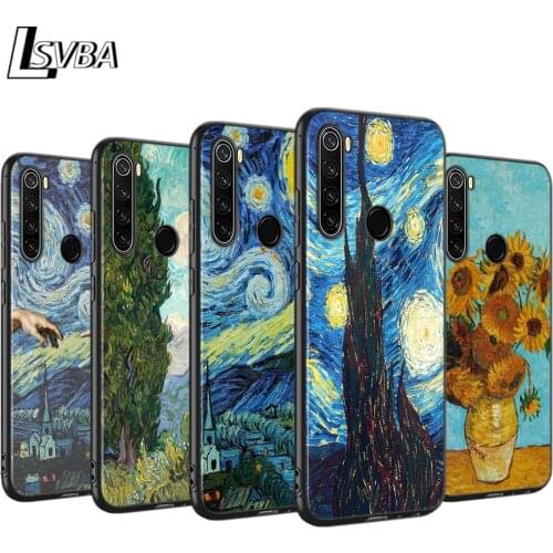 Van Gogh Oil Art Anti-Fall Phone Case For Xiaomi Redmi Note 9 9S Max 8T 8 7 6 5 Pro 5A 4X 4 Soft Black Cover