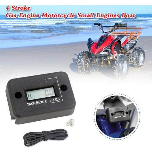 Digital Tach Hour Meter Tachometer For 2 Or 4 Stroke Gas Engine Motorcycle Small Engines Boat