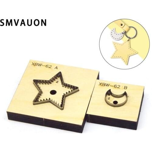 Wood Die Cut Star Moon Key Ring Diy Leather Cutter Mold Punch Tool Laser Mold Suitable For Common Die-Cutting Mach