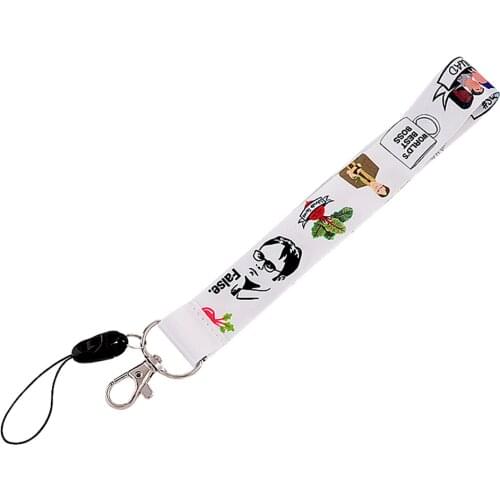 DZ2108 The Office Tv Show Lanyard Keychain Print Ribbon Hand Rope Car Key Chain Shcool Bag Charm ID Badge Holder Accessories