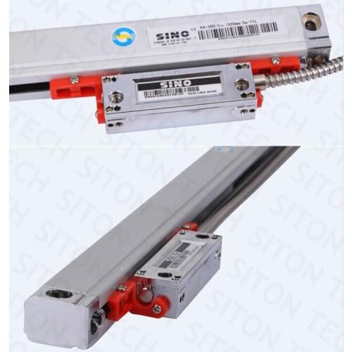 Sino KA-300 series 5um resolution 220mm linear glass scale with protection accessories SINO KA300 220mm linear scale