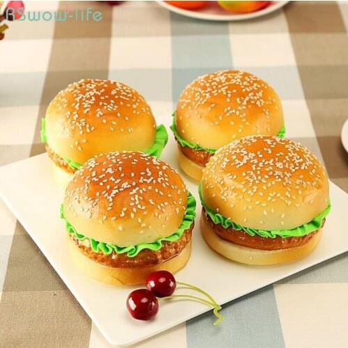 Simulated Bread Model PU European Hamburger Fake Bread Display Photographic Props Home Decoration Window Display Artificial Food