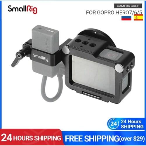 SmallRig Form-fitting Cage for GoPro HERO7/6/5 Black Camera Accessory Vlogging Cage With Filter Mount/Mic Adapter Holder- 2320