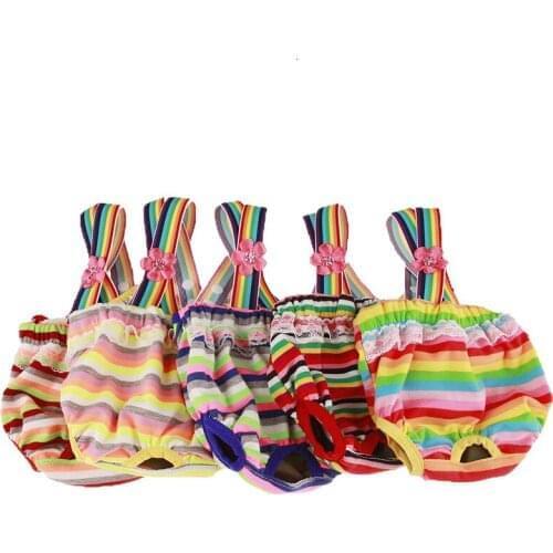 2PCS Summer Pet Dog Cat Physiological Shorts Underwear Pants Diapers Strip Tighten Strap Sanitary Briefs Panties