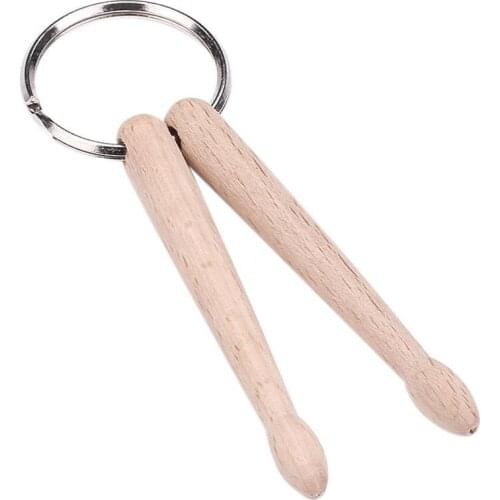 Mini Drumsticks Keychain Beech Drum Sticks Percussion Music Gift