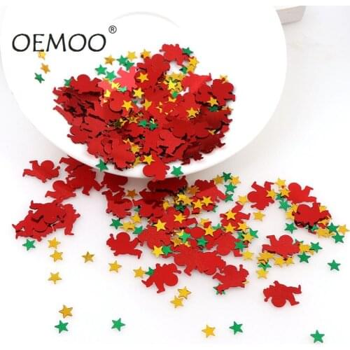 2021 New Year Decoration 13*15mm Star 5mm Confetti For Home Party Decoration DIY Scrapbooking Supplies