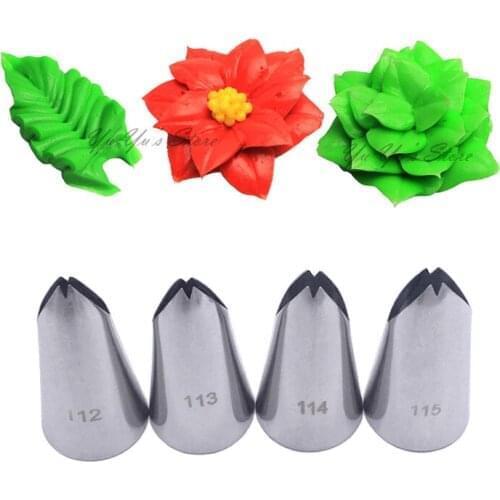 Wholesale 10 pcs/lot Medium Leaf Tips Stainless Steel Icing Piping Nozzles Cake Decorating Pastry Tip Sets Cupcake Tools