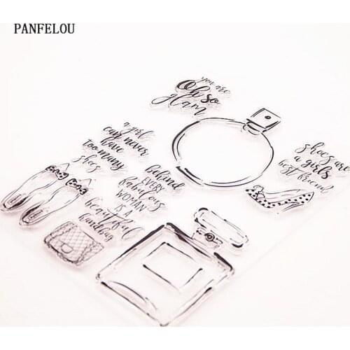 PANFELOU Romantic perfume bottle Transparent Silicone Rubber Clear Stamps cartoon for Scrapbooking/DIY Easter wedding album