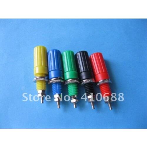 Red Blue Yellow Green and Black 5 colors Binding Post For 4mm Banana Plug 50 Pcs Per Lot Hot Sale