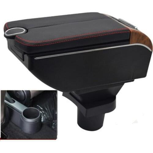For citigo UP armrest box Double doors open 7USB Centre Console Storage Box Arm Rest