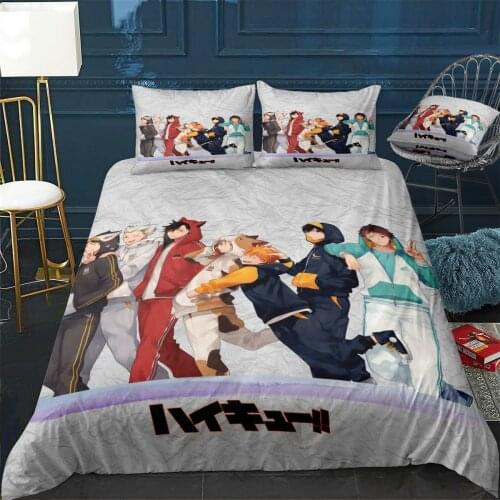 Haikyu Duvet Cover Comfortable Quilt Home Decora Design Universal Bedding Set Bedclothes+Pillowcase 3pcs