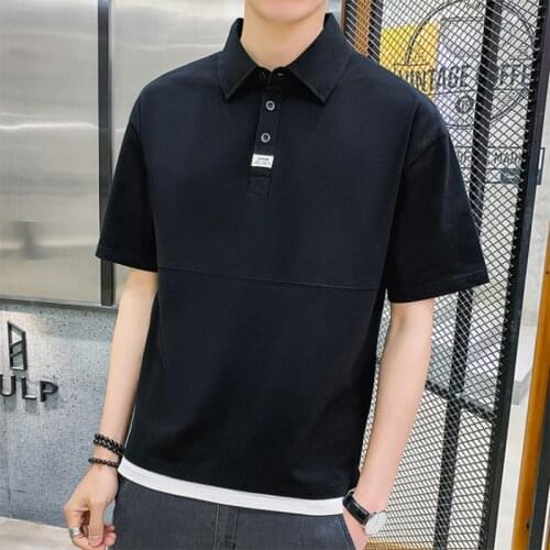Men Summer Polo Shirt Breathable Social Working Male Casual Stree Youth Tenn Fashion Cotton Shirts