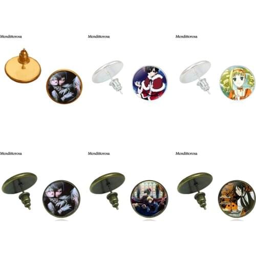 Mendittorosa Black Butler Best Love Women Bronze/Silver/Golden Clip Ear Hook Stud Earrings Jewelry Fashion Handmade Statement