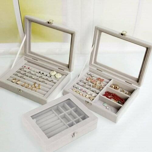 Jewelry Box Jewellery Storage Earring Boxes Packaging Storage Display Case for Girl gift