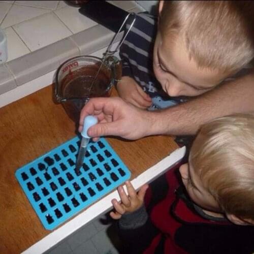 Silicone Gummy Bear Chocolate Mold,DIY Fashion Kitchen Tools Mold 1 Set 50 Cavity Candy Maker Ice Tray Jelly Moulds