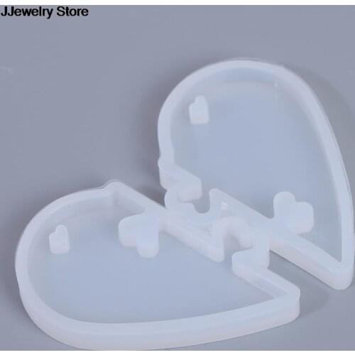 High Quality 1set Silicone Jewelry Liquid Mold Love Heart Charms Pendant Molds For Making Jewelry Resin