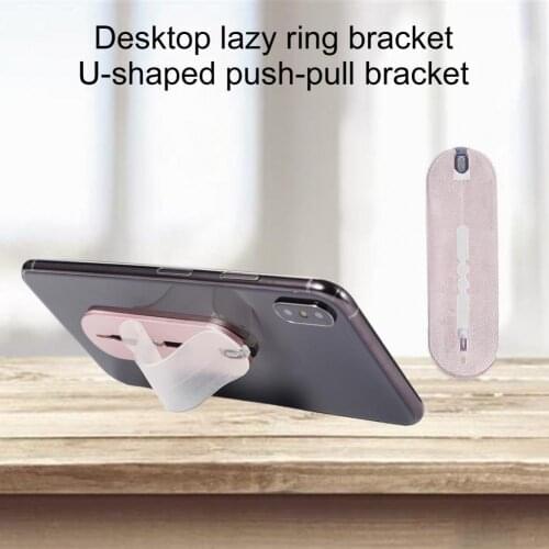 Universal Multiband U Shape Mobile Phone Grip Stand Finger Ring Holder with Back Sticker for Desktop