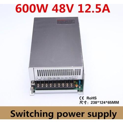 High Quality 600W 48V 12.5A Switching Power Supply Driver Adapter Voltage Transformer for Led Strip Light, industry 110V/220V