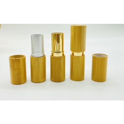 1PCS 4G Bamboo Lipstick Tube Top Grade Lip Balm Sub Package DIY Empty Lip Container Empty Bottle Packaging Container