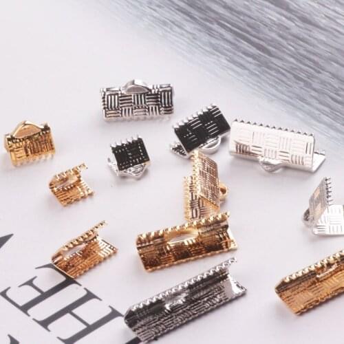 10pcs Diy Jewelry Accessories Plated Copper Gold Color Retention Clip Earrings Horses Mouth Wholesale Material Earring Settings