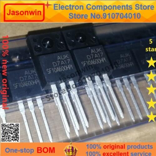 100% nuevo 50 unids/lote original MOSFET SF10A600HPI 10A600 10A/600V TO-220F MOS Transistor