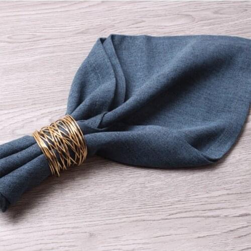 12PCS Metal Cross Hollow Sliver Napkin Buckle,Wide Round Gold Napkin Ring,for Family Dinner Wedding Dining Table Decoration