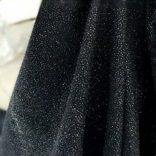 1Y/Lot African fabric Black hot stamping glitter shiny bronzed fabric performance dance dress stage decoration fabric