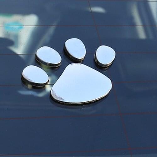 2PCS Car Sticker 3D Animal Dog Cat Bear Foot Prints Auto Accessories for Infiniti FX-series Q-series QX-series Coupe EX37 EX25 J