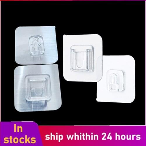 5/10 Pairs Double-sided Adhesive Wall Hooks Home Storage Organizer Waterproof Clothes Hats Towel Hooks Kitchen Bath Door Hooks