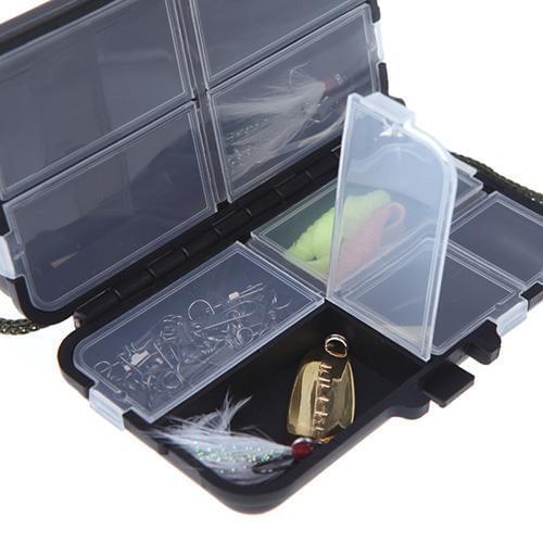 9 Compartments Storage Case Box Plastic Fishing Lures Spoon Hooks Baits Tackle Hook Square Fishhook Box Outdoor essential