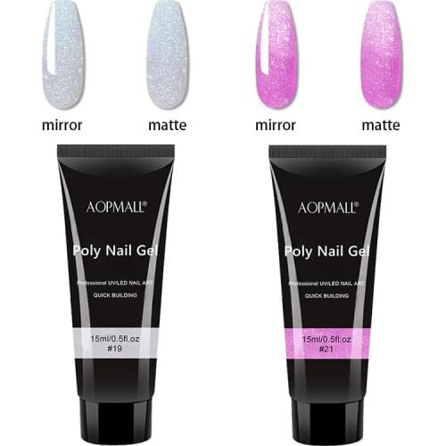 AOPMALL® Soak-off Quick Building 2 Colors Acrylic Poly Extension Nail Gel For Nails Art Painting Gel Nail Art Enamel